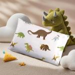 White Dinosaur Toddler Pillowcases - 2 Pack