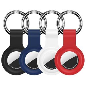 Silicone AirTag Keychain Holders - 4 Pack