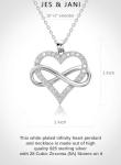 Infinity Heart Necklace for Women - Sterling Silver