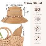 Wide Brim Sun Hat for Women - Khaki