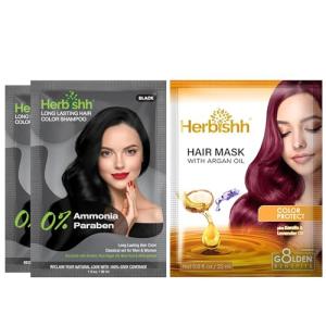 Herbishh Travel Hair Dye & Argan Mask Sachets