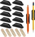 10-Pack Adhesive Pencil Holders for Desk Use