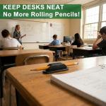 10-Pack Adhesive Pencil Holders for Desk Use