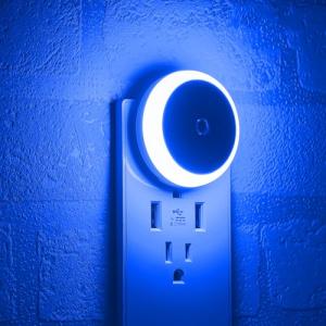 2 Pack Blue LED Night Light with Smart Sensor