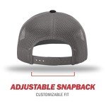Black/Charcoal Adjustable Snapback Trucker Cap