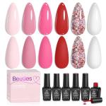 Beetles 6-Color Pink Gel Nail Polish Set