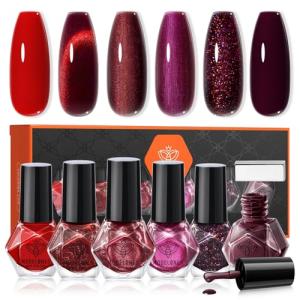 Christmas Nail Polish Set - 6 Mini Colors