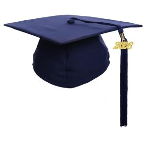 Navy Blue Graduation Cap with Tassel for Adults