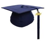 Navy Blue Graduation Cap with Tassel for Adults
