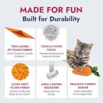 Durable Plush Dog & Cat Squeaky Toy - Carrot