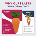 Durable Plush Dog & Cat Squeaky Toy - Carrot