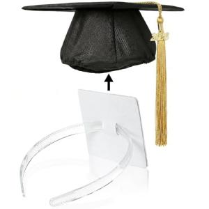 Graduation Cap Headband - Clear Hair Accessory