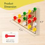 Wooden Triangle Peg Board Game - 3 Pack