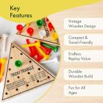 Wooden Triangle Peg Board Game - 3 Pack