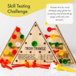 Wooden Triangle Peg Board Game - 3 Pack