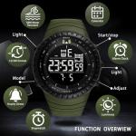 Men's Waterproof Military Sports Watch with LED Display