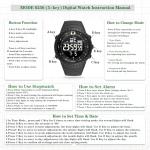 Men's Waterproof Military Sports Watch with LED Display