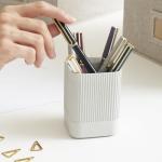 Cute Concrete Pen Holder - Stylish Desk Organizer