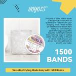 1500 Clear Elastic Hair Bands for Kids