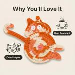 Cute Cat Coasters for Coffee & Home Decor (3PC)