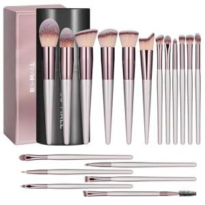 18-Piece Makeup Brush Set with Black Case