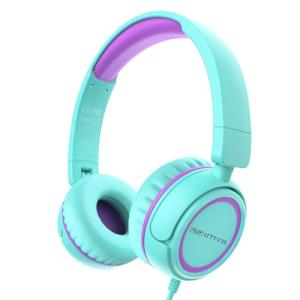 Kids Wired Headphones - Tangle-Free & Adjustable