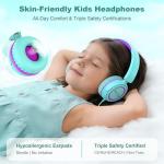 Kids Wired Headphones - Tangle-Free & Adjustable