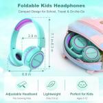 Kids Wired Headphones - Tangle-Free & Adjustable
