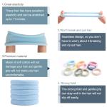 100PCS Soft Cotton Ponytail Holders in Morandi Colors