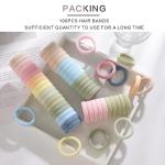 100PCS Soft Cotton Ponytail Holders in Morandi Colors