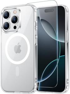 Temdan for iPhone 16 Pro Case Clear, [Compatible with Magsafe] Shockproof Slim Megnetic Phone Case for iPhone 16 Pro, Transparent