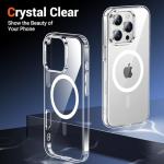 Temdan for iPhone 16 Pro Case Clear, [Compatible with Magsafe] Shockproof Slim Megnetic Phone Case for iPhone 16 Pro, Transparent