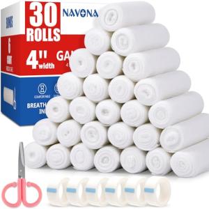 30 Pack Breathable Gauze Rolls for First Aid