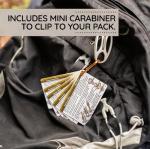 Waterproof Knot Tying Cards with Carabiner - 22 Knots