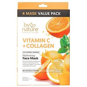 4-Pack Vitamin C Collagen Hydrating Face Masks