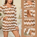 Trifabricy Swimsuit Coverup for Women - Sexy Crochet Beach Cover Ups for Women, Women's Swimsuit Beach Cover Up Bikini Summer Bathing Suit Swimwear Knit Beach Dress