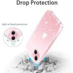 JJGoo Compatible with iPhone 13 Case, Clear Glitter Soft TPU Shockproof Protective Bumper Cover, Sparkle Bling Sparkly Cute Slim Women Girls Phone Case for iPhone 13, 6.1inch