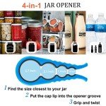 Blue Anti-Skid Jar Lid and Cap Opener