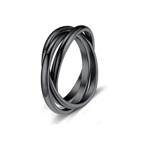 Minimalist Stainless Steel Interlocking Ring Set
