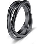 Minimalist Stainless Steel Interlocking Ring Set