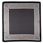 Classic Black Plaid Men’s Silk Bandana Scarf