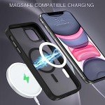 BENTOBEN for iPhone 11 Phone Case, Phone case for iPhone 11 Magnetic Case [Compatible with Mag Safe] Translucent Matte Slim Shockproof Anti-Fingerprint Protective Cover for iPhone 11 6.1’’ Black