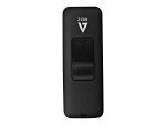 V7 2GB USB 2.0 Flash Drive with Retractable USB Connector - VF22GAR-3N, Black