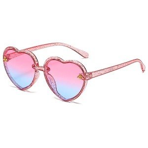 Cute Heart-Shaped Sunglasses for Kids, UV400 Protected