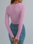 Cute Striped Long Sleeve Tee for Women