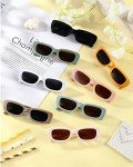 8 Pairs Kids Retro Rectangle Sunglasses Set
