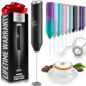 Mini Stainless Steel Milk Frother Wand - Black