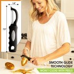 Spring Chef Soft Grip Vegetable Peeler - Black