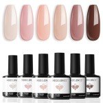 6-Color Winter Nude Gel Nail Polish Set