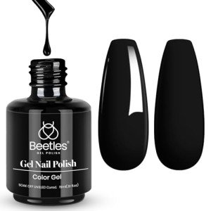 Beetles Audrey Black Winter Gel Nail Polish 15ml